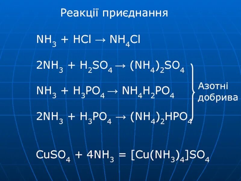 H3po4 hcl nh3