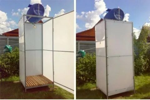 Душевая из поликарбоната своими руками