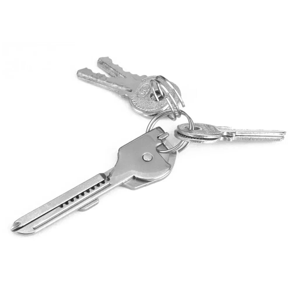 Мини без ключей. Swiss Tech utili Key. Multi Tool 6 in 1 Stainless Steel utili-Key. EDC брелок Tool Key. Брелок - мультитул на ключи «Pry Cutter Keychain Tool», длина: 6,6 см, CR_9913, CRKT.