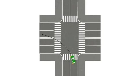 Сплошная на перекрестке