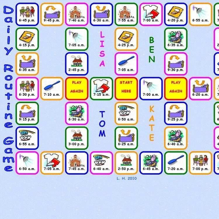 Daily routine game. Routine board game. daily routine board game for kids. everyday routine board game.