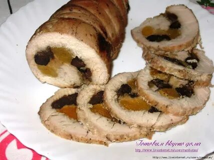 Рулет чернослив грецкий орех и курица