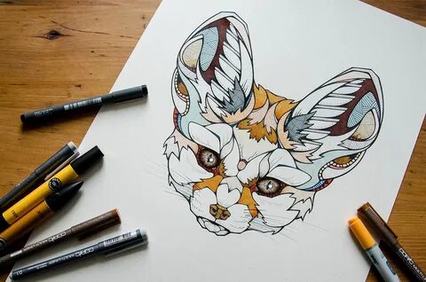 Животные нарисованные маркерами