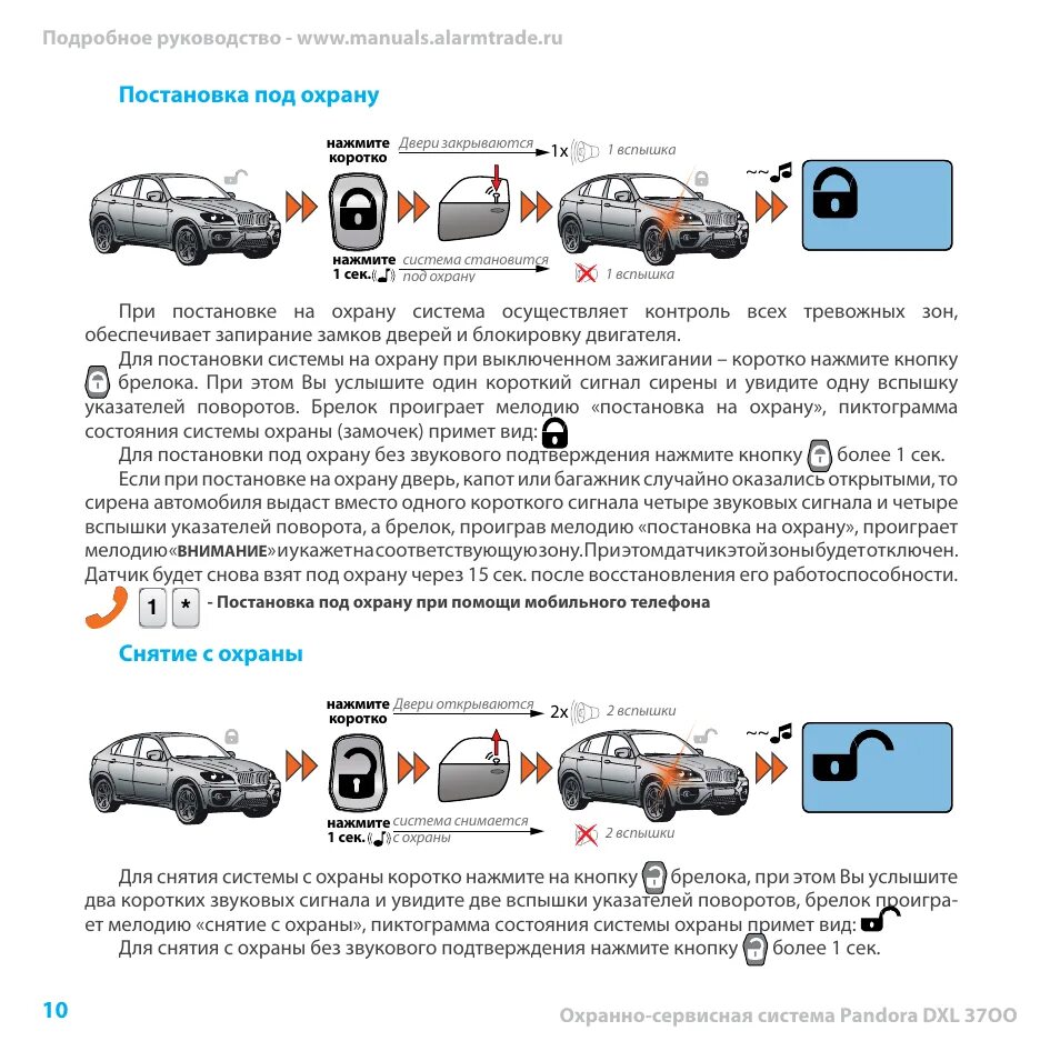 Почему при постановке на сигнализацию. Сигнализация Пандора DXL 3700. Бесшумная постановка на охрану Пандора DXL 4300. Пандора DXL 3700 автозапуск. Сигнализация с автозапуском Пандора d-011 инструкция.