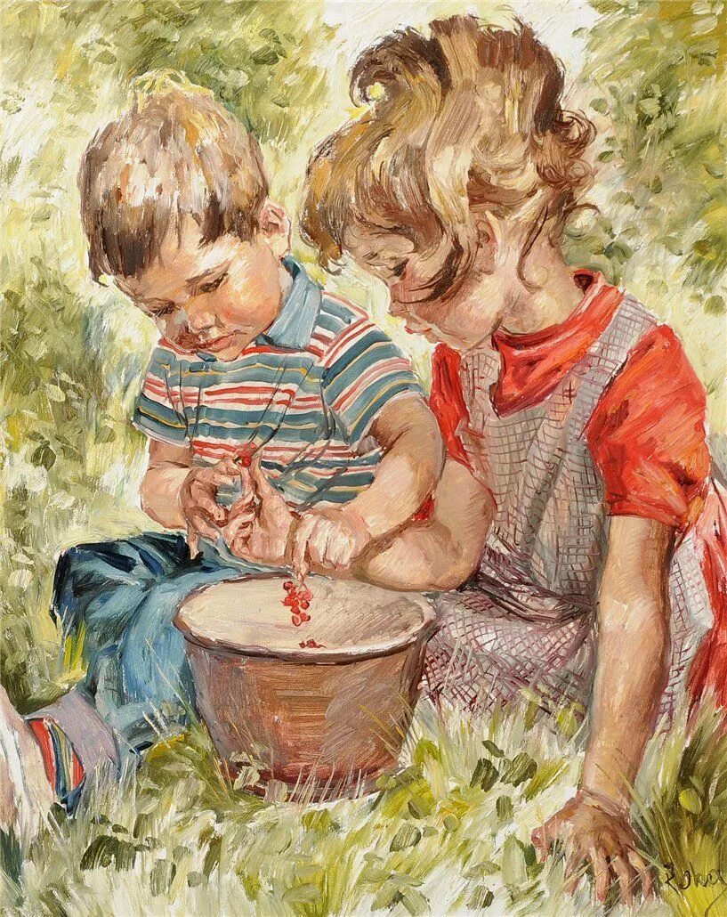 Children's painting. Художник Charles roka картины дети. Карл рока дети. Карл рока картины. Дети в современной живописи.