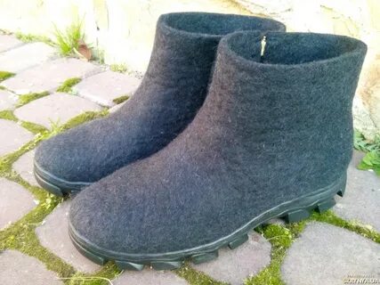 Валенки мужские короткие на резиновой подошве