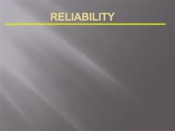 Reliability methods