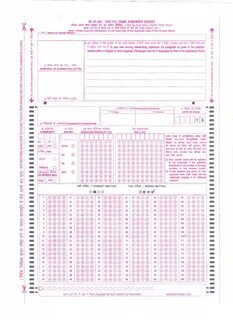 Answer sheet