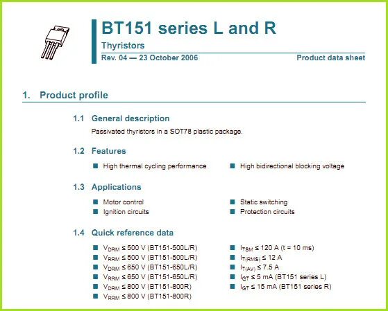 Bt151 datasheet. Bt151-500r характеристики. тиристор bt151 параметры. тиристор вт151 цоколевка. bt151-800r.
