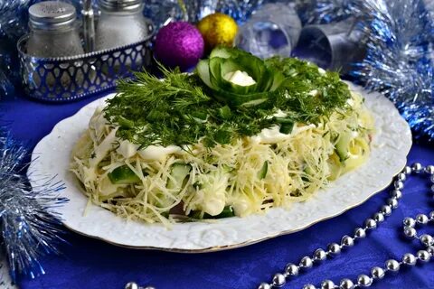 Шуба с зеленым луком