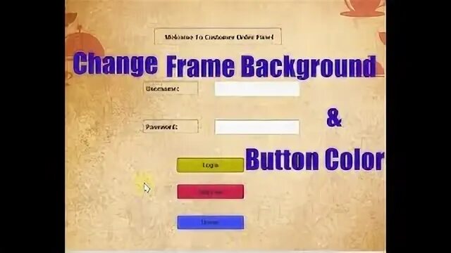Change frame. Change frame
