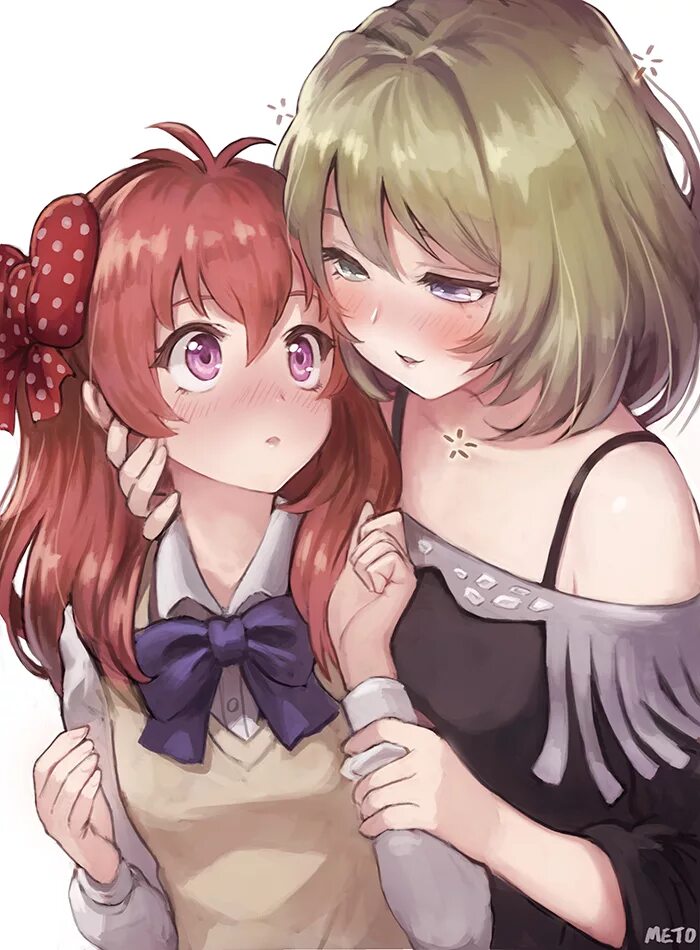 Покажи свой бюст юри. Каэдэ юри. kaede takagaki юри. чиё и каэдэ. маки и каэдэ юри.