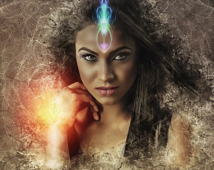Магические способности. Интуиция энергия. Эзотерическая картина мира. Интуиция энергия. Магическая женщина.