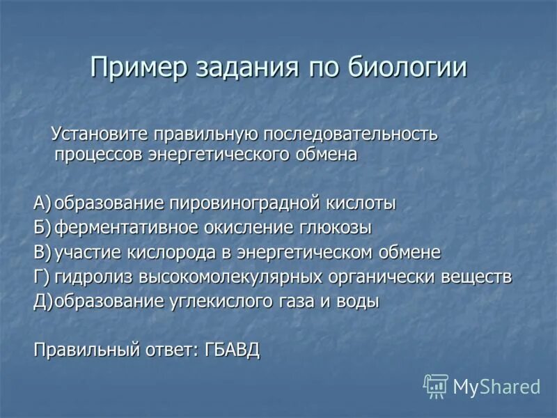 Установите последовательность процессов энергетического обмена. Установите последовательность процессов энергетического обмена