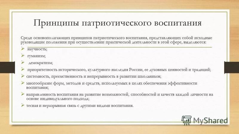 принцип патриотизма