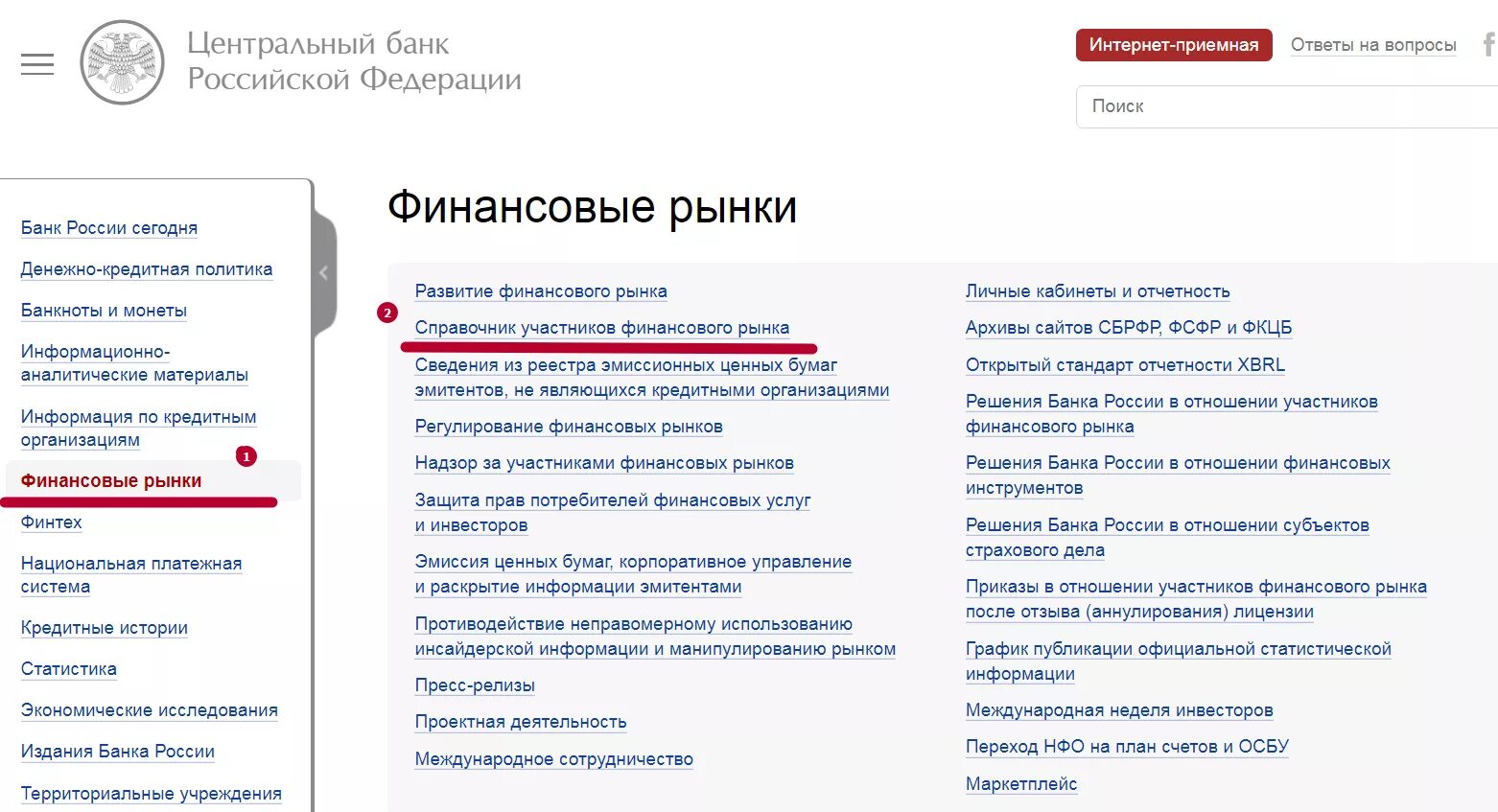 Банк россии о сайтах финансовых организаций. Реестр центрального банка. Реестр Центробанка России. Справочник финансовых организаций банк России. Реестр кредитных организаций.