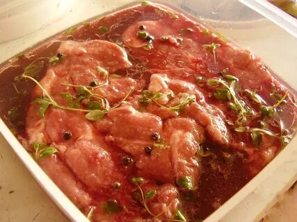 Мясо маринованные в горчице