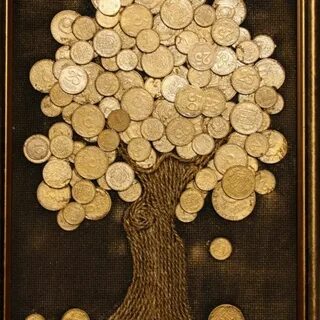 Денежное дерево из монет