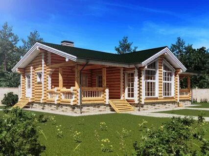 Дом из бревна 1 этаж