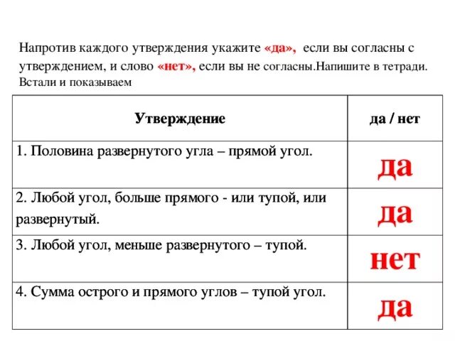 Слова утверждения. Если согласны с утверждением. Верны ли приведённые ниже утверждения?. Утверждение да или нет.