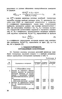Теплотехнические характеристики ограждающих конструкций