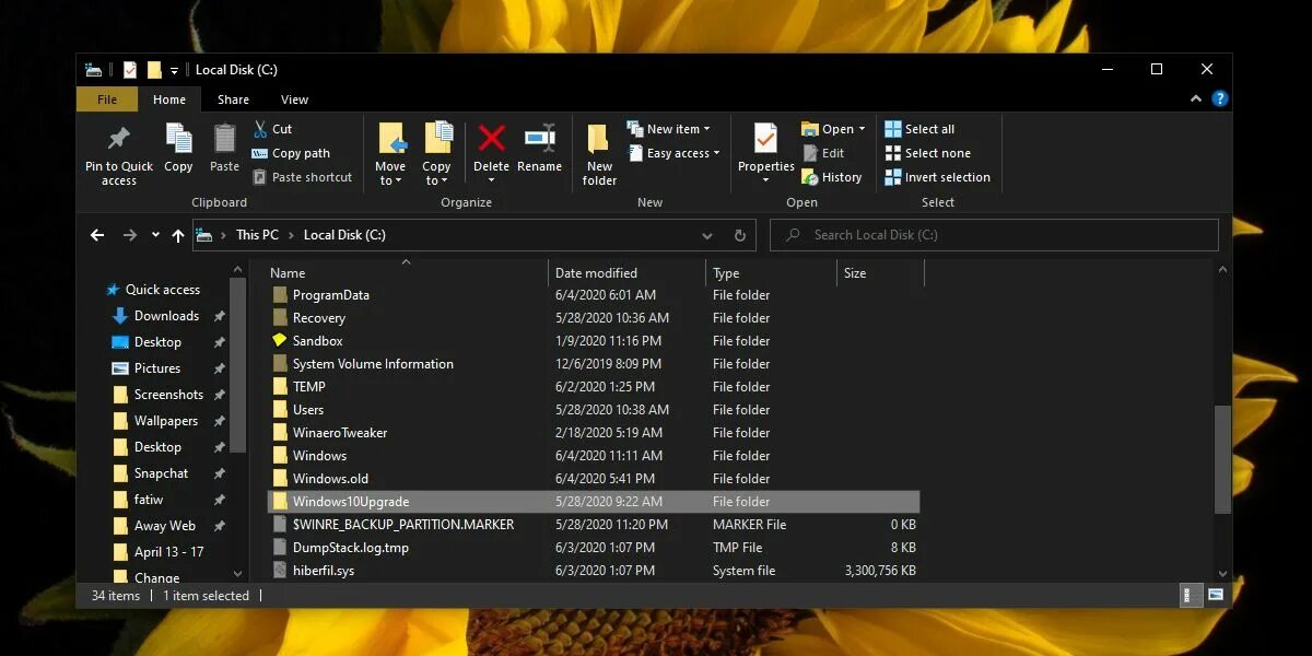 System folder Windows 7. Folder_app_update.tmp. .Tmp.DRIVEUPLOAD.