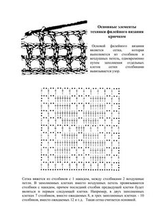 Описание филейного вязания крючком