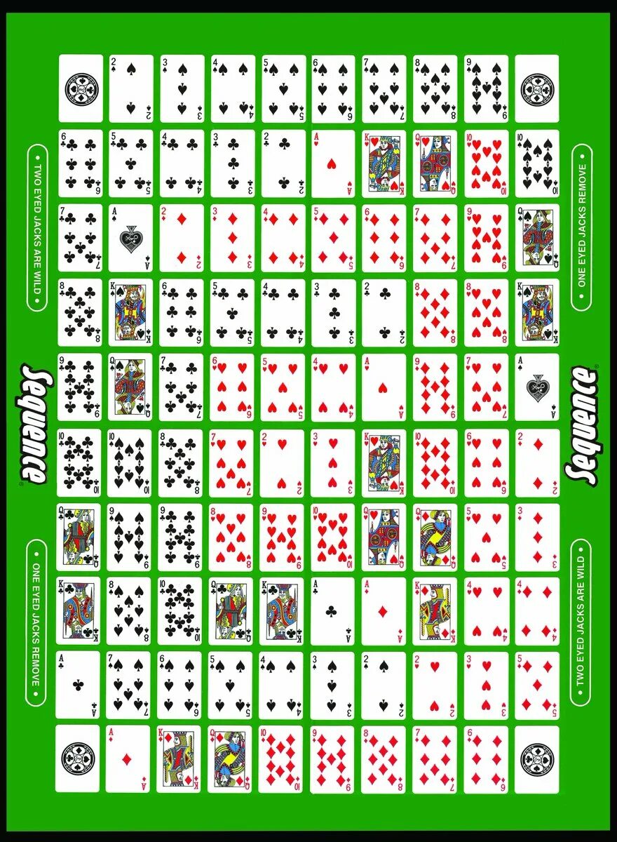 Print sequence. Игра sequence. поле для игры sequence. игра секвиенс игровое поле.