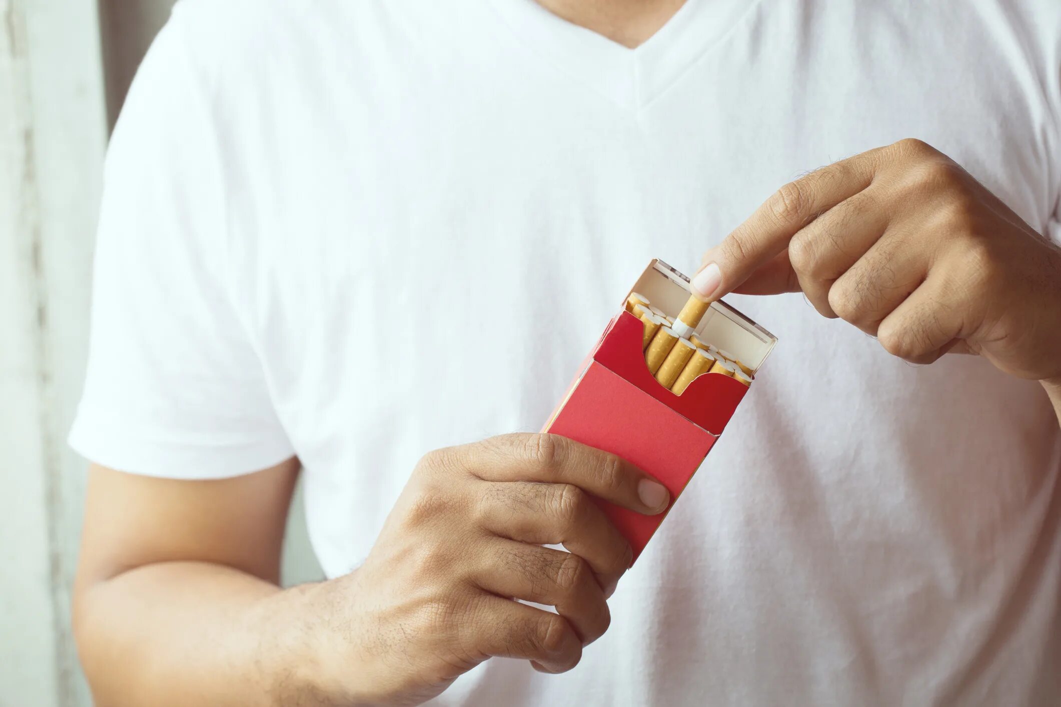 Holding a Pack of cigarettes. Либра сигареты. Человек достает сигарету из пачки. Сигареты-ISTOCK Red. Reduce only