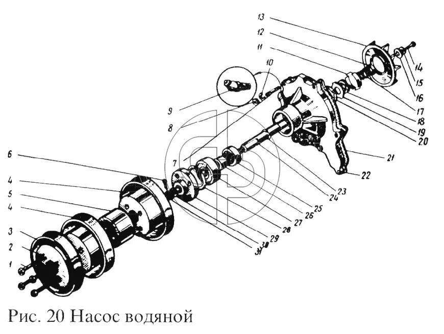 Насос водяной паз. Помпа ПАЗ 3205. Помпа водяная ПАЗ 3205. Водяной насос ПАЗ 32053. Ремкомплект водяного насоса ПАЗ-3205.