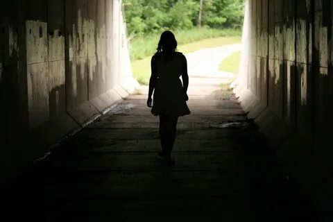 Girl walks