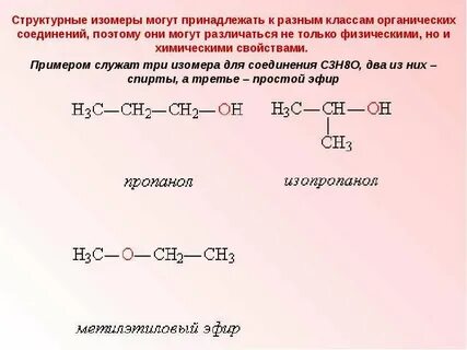 Изомеры отличаются свойствами