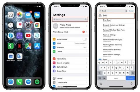 Как сбросить 5s до заводских настроек