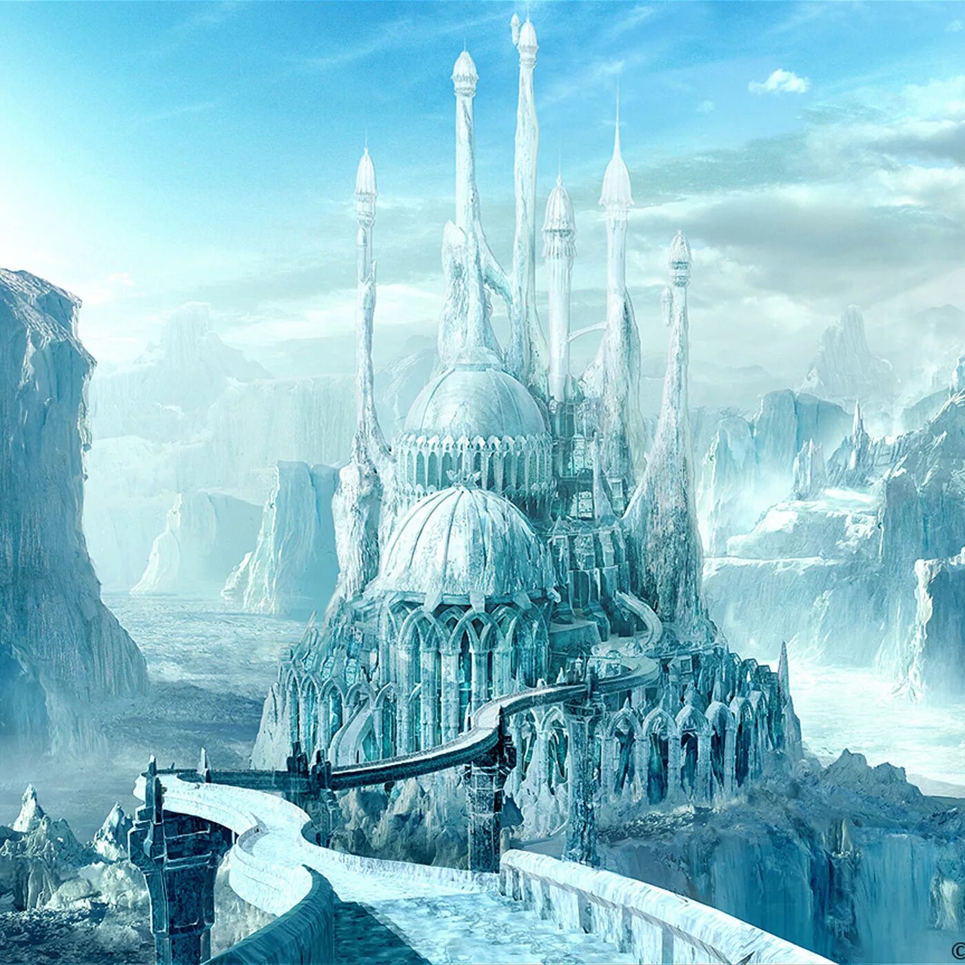 Как называется большой ледяной дворец снежной королевы. Снежное королевство Геншин. Замок снежной королевы изумрудный город. Хроники Нарнии ледяной дворец. Зимний замок.