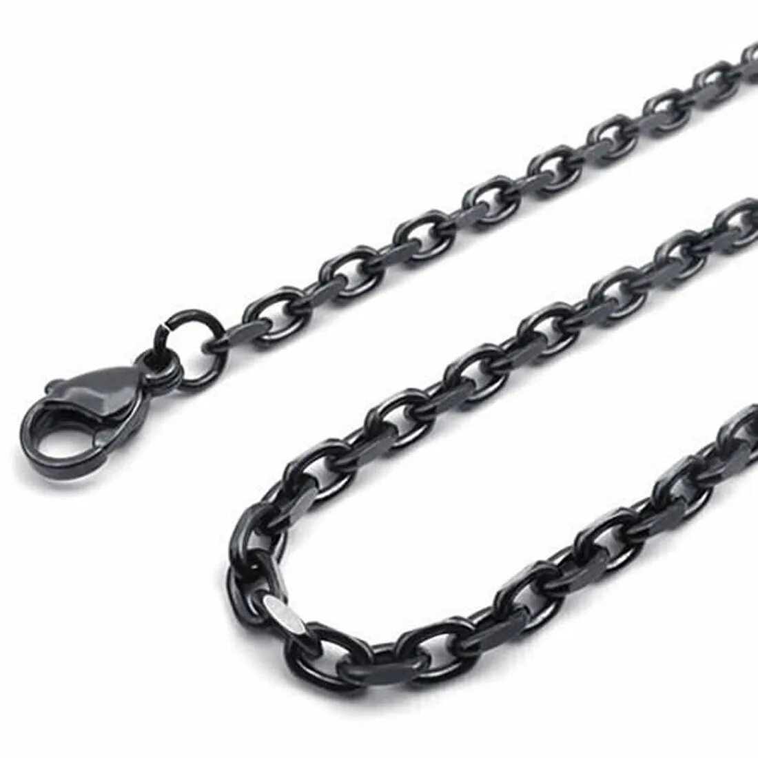 Steel цепь Stainless Chain Necklace. Цепочка мужская. Черное серебро цепь. Черная серебряная цепочка.