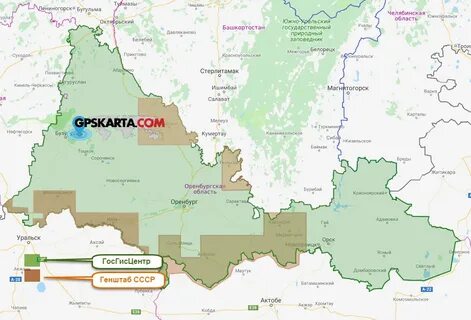 Карта оренбургской курганской и тюменской областей