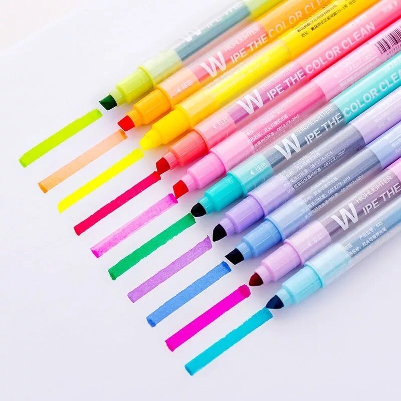Со маркер. Erasable highlighter маркер. double color highlighter маркер. highlighter маркер 12 цветов. текстовыделители milkliner.