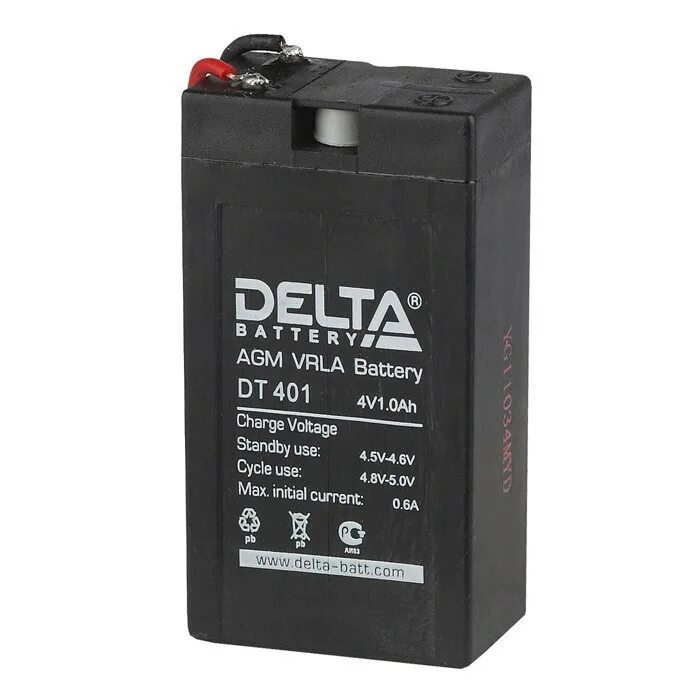 Аккумулятор батарея. Аккумуляторная батарея Delta DT 401 (4v / 1ah). Delta DT 401 аккумуляторная батарея 4v 1ah свинцово-кислотн.. Аккумулятор DT 401. 4в /1ач. Delta DT 401, аккумулятор 4 в, 1 Ач.