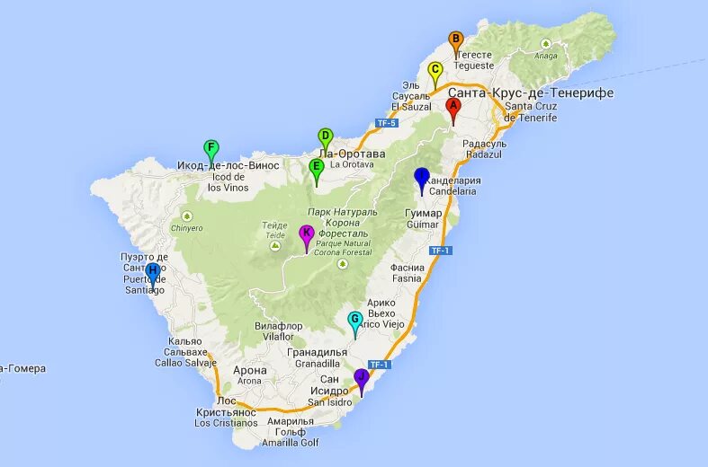 Коста Адехе Тенерифе на карте. Тенерифе Канарские острова Лос Кристианос. Остров Тенерифе на карте. Карта Тенерифе Юг.