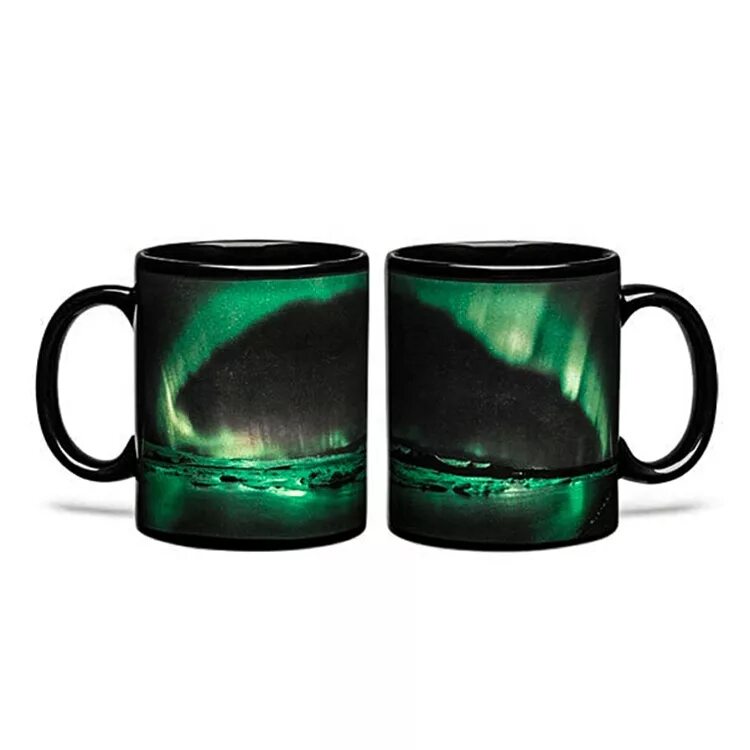 Кружка меняющая рисунок. Кружка хамелеон северное сияние. термочувствительная чашка «северное сияние». кружка северное сияние при нагревании. кружка меняющая цвет.