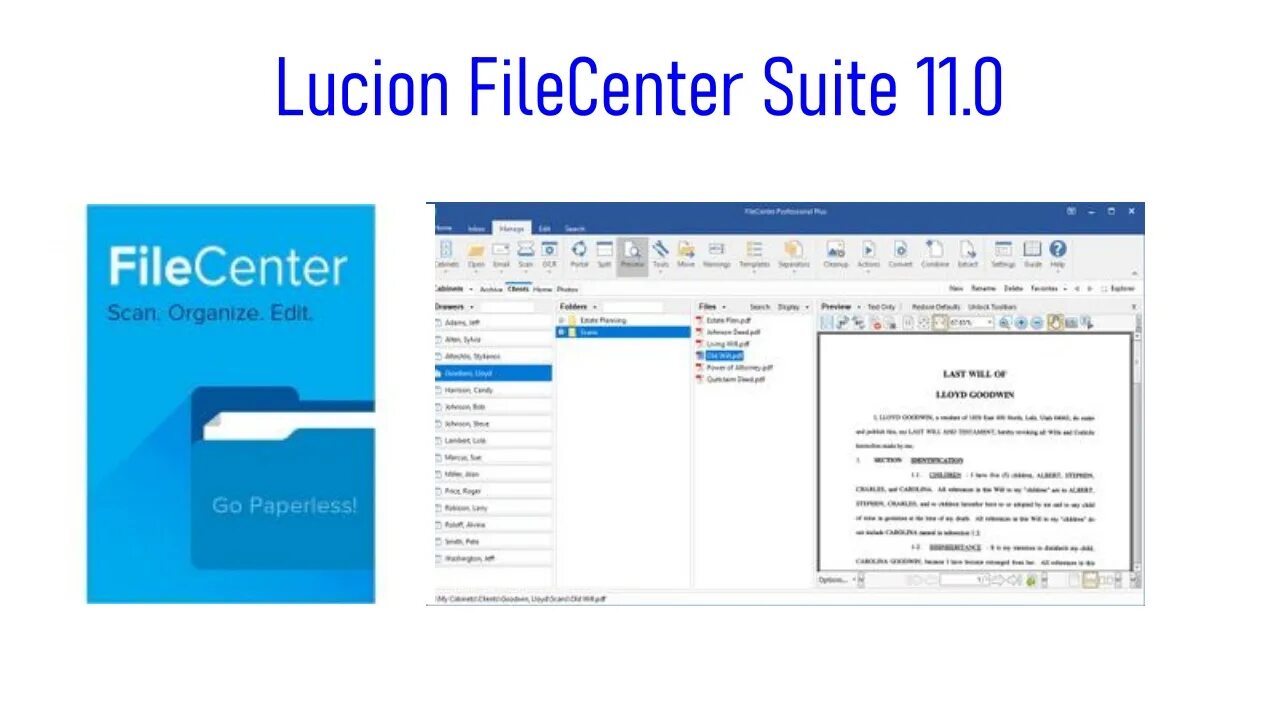 Suite 11. Filecenter. lucion. amidiag suite. lycion.