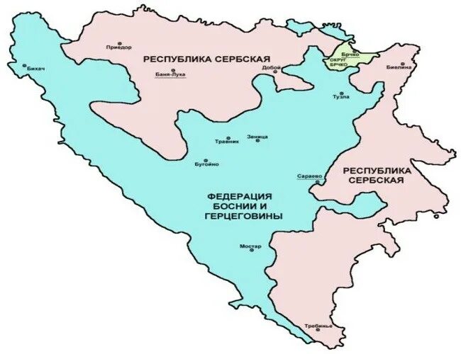 Республика сербская столица. Карта Боснии и Герцеговины и Республика Сербская. Республика Сербская на карте Боснии. Сербия и Республика Сербская в Боснии и Герцеговине карта. Территория сербской Республики в Боснии и Герцеговины.