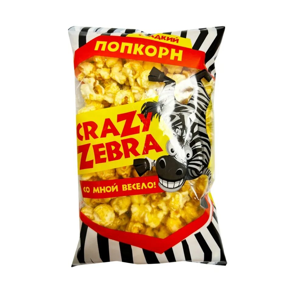 "                попкорн сладкий ""crazy zebra""-80г. Попкорн крейзи зебра. Вкусный попкорн crazy зебра. Попкорн крейзи зебра. Попкорн крейзи зебра.