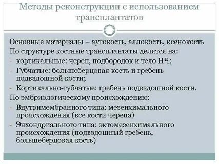 Методы реконструкции