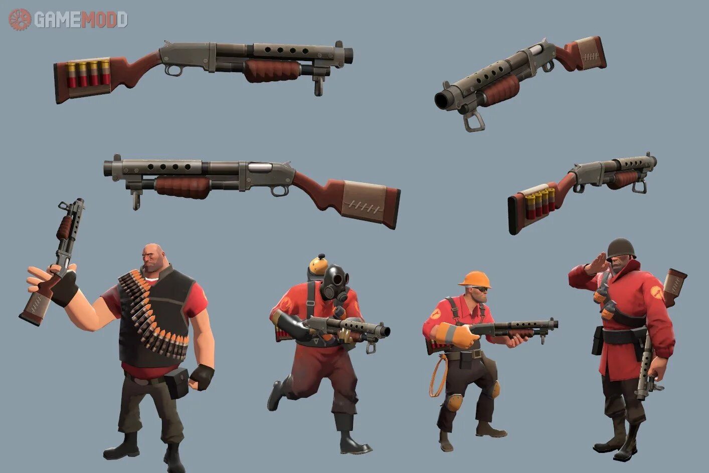 Дробовик тим фортресс 2. Team Fortress 2 инженер дробовик. Оружие из тим фортресс 2. Tf2v1 sw3n80.