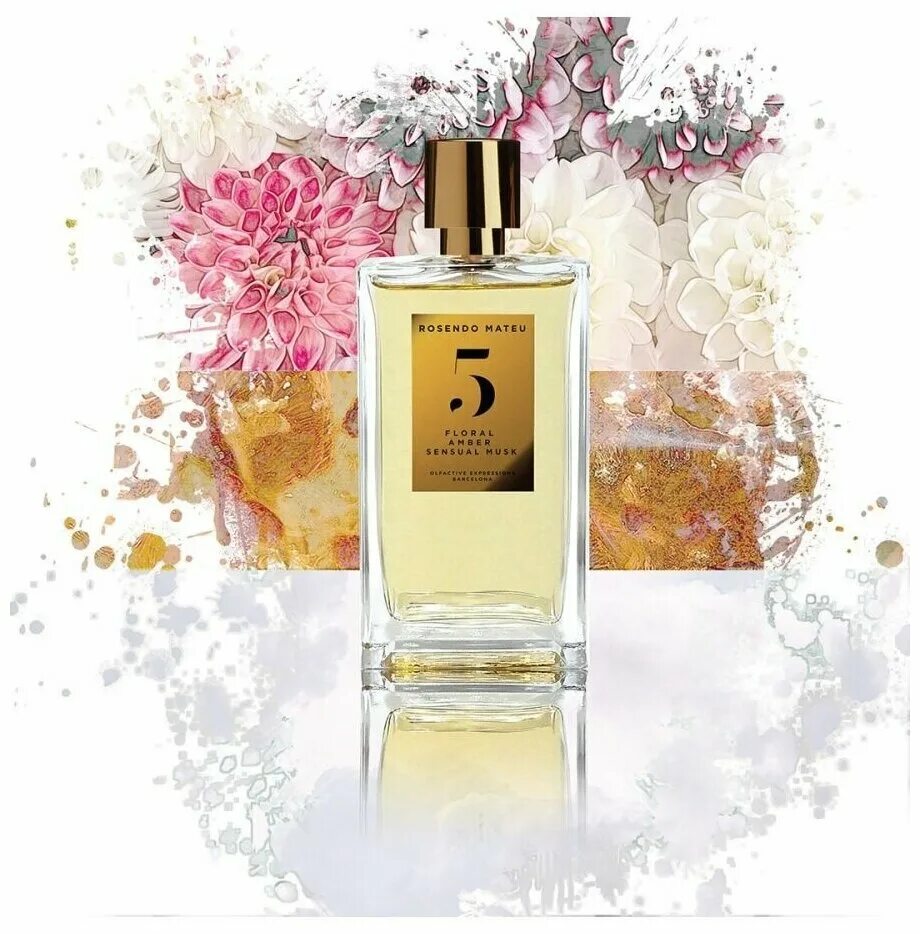 Rosendo mateu floral amber sensual musk. Rosendo Mateu 5 Floral Amber sensual Musk. Rosendo Mateu Olfactive expressions № 5 Floral Amber sensual Musk. Духи Rosendo Mateu 5. Rosendo Mateu №5 Floral, Amber, sensual Musk EDP 100ml Tester.