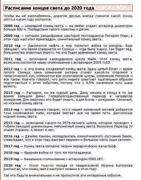 2012 год 23 мая. Концы света список. Список концов света по годам. Календарь концов света. Даты конца света список.