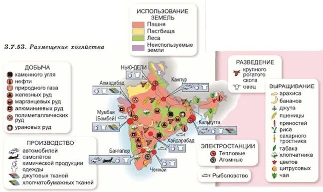 Международная сельскохозяйственная специализация индия. Сельскохозяйственные культуры Индии на карте. Экономическая карта Индии. Сельскохозяйственная карта Индии. . Промышленность и сельское хоз-во Индии.