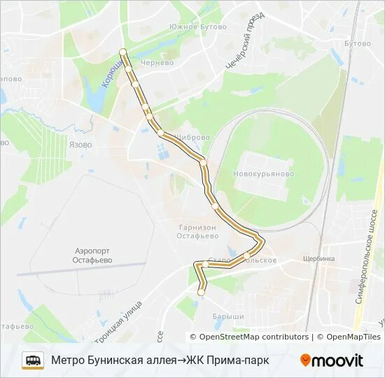 Расписание автобусов метро бунинская аллея