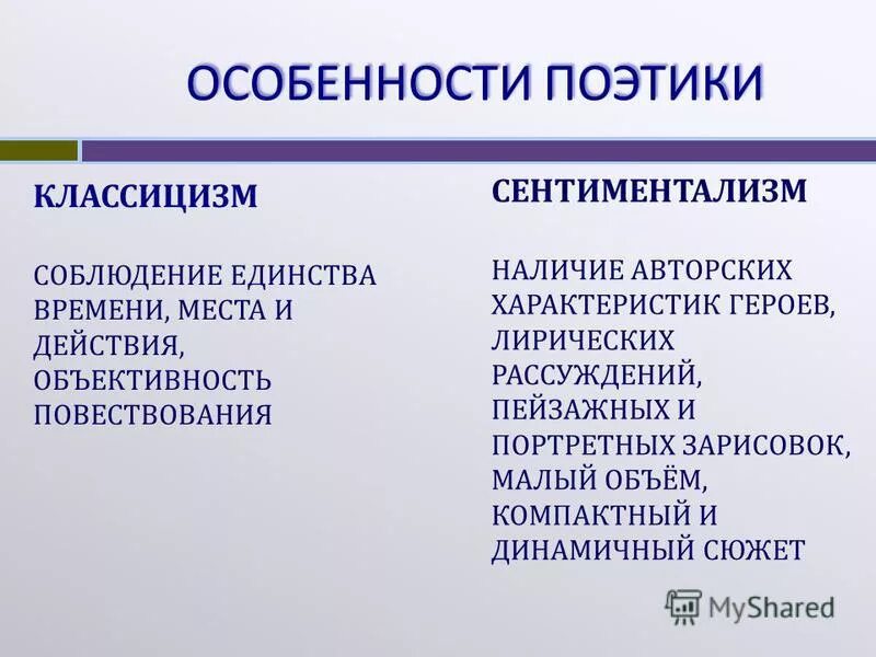 Особенности поэтики произведения. Причины возникновения сентиментализма. Особенности классицизма. Особенности поэтики классицизма. Особенности поэтики сентиментализма.